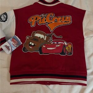 CARS VIRAL MUST HAVE DISNEY PIXAR Lightning McQueen varsity jacket 4T NWT